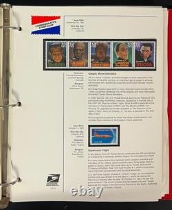 Collection de timbres américains 3 albums du Club des timbres commémoratifs MNH 1987-2001 ZAYIX