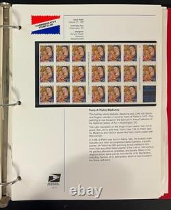 Collection de timbres américains 3 albums du Club des timbres commémoratifs MNH 1987-2001 ZAYIX