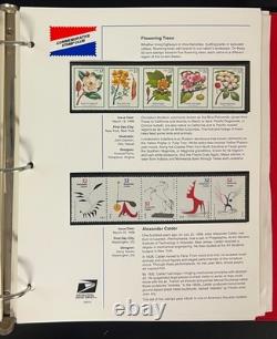 Collection de timbres américains 3 albums du Club des timbres commémoratifs MNH 1987-2001 ZAYIX