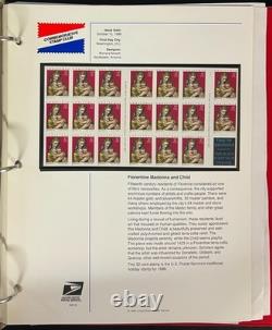 Collection de timbres américains 3 albums du Club des timbres commémoratifs MNH 1987-2001 ZAYIX