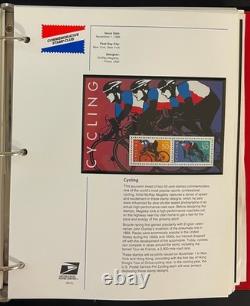 Collection de timbres américains 3 albums du Club des timbres commémoratifs MNH 1987-2001 ZAYIX