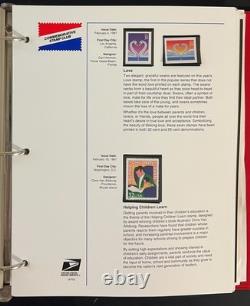 Collection de timbres américains 3 albums du Club des timbres commémoratifs MNH 1987-2001 ZAYIX