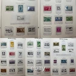 Collection de timbres américains, album de timbres du Congrès, lot énorme de timbres neufs et oblitérés 1900-1980