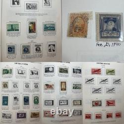 Collection de timbres américains, album de timbres du Congrès, lot énorme de timbres neufs et oblitérés 1900-1980