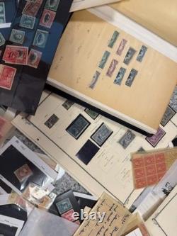 Collection de timbres américains et lot en boîte