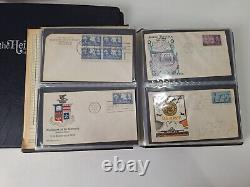 Collection de timbres américains, lot de 75 - 1ère émission, commémoratif 98% complet 35-84