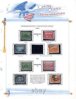 Collection de timbres américains plus anciens sur 5 pages d'album White Ace (C383)