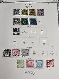 Collection de timbres anciens des états allemands dans l'album Scott