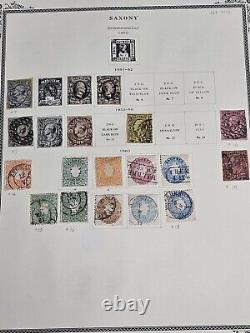 Collection de timbres anciens des états allemands dans l'album Scott