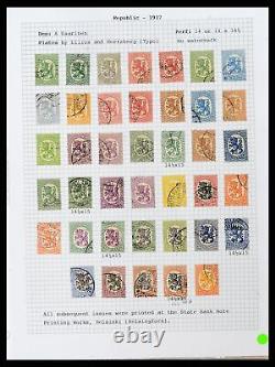 Collection de timbres annulés Lot 38252 Finlande 1856-1956 dans un album