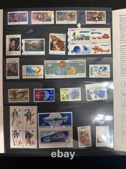 Collection de timbres avec de nombreux articles (voir la description pour plus de détails)