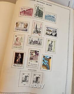 Collection de timbres belges dans un album Minkus Plus de 2000 timbres au total