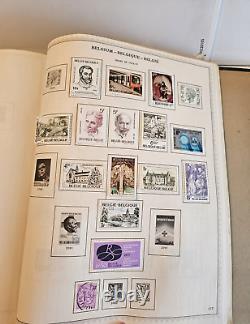 Collection de timbres belges dans un album Minkus Plus de 2000 timbres au total