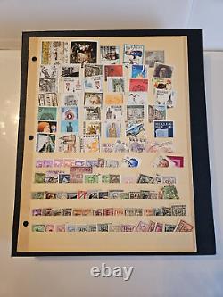 Collection de timbres belges dans un album Minkus Plus de 2000 timbres au total