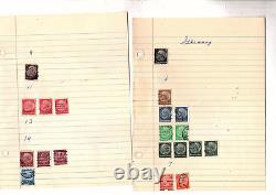 Collection de timbres boîte d'héritage 1000 timbres du monde entier sur des pages d'albums de couvertures