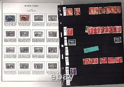 Collection de timbres boîte d'héritage 1000 timbres du monde entier sur des pages d'albums de couvertures