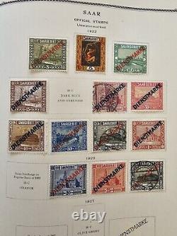 Collection de timbres d'Allemagne et de colonies dans l'album spécialisé Scott MH & utilisé