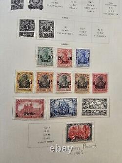 Collection de timbres d'Allemagne et de colonies dans l'album spécialisé Scott MH & utilisé