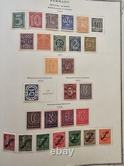 Collection de timbres d'Allemagne et de colonies dans l'album spécialisé Scott MH & utilisé