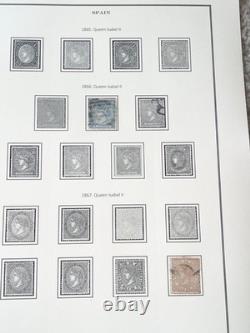 Collection de timbres d’Espagne 1854-1973 1044 timbres Album classique Sahara Guinée Maroc