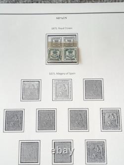 Collection de timbres d’Espagne 1854-1973 1044 timbres Album classique Sahara Guinée Maroc