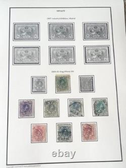 Collection de timbres d’Espagne 1854-1973 1044 timbres Album classique Sahara Guinée Maroc