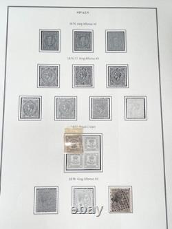Collection de timbres d’Espagne 1854-1973 1044 timbres Album classique Sahara Guinée Maroc