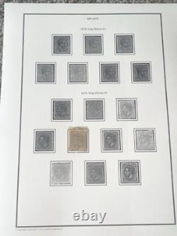 Collection de timbres d’Espagne 1854-1973 1044 timbres Album classique Sahara Guinée Maroc