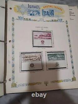 Collection de timbres d'Israël dans un album Minkus de 1948 à nos jours. Beaucoup à admirer et à apprécier.