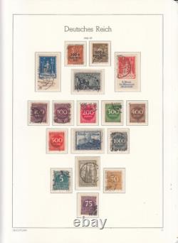 Collection de timbres d'inflation d'Allemagne 1919/1923 sur pages d'album, utilisés