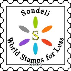 Collection de timbres d'occasion d'Allemagne - 1400 timbres différents dans un album Lighthouse