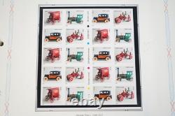 Collection de timbres de 2002-2005 des États-Unis comprenant 47 feuillets en livre dans un album White Ace. Valeur faciale : 250 $ +