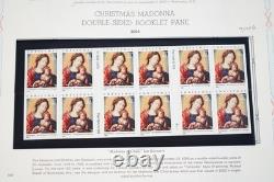 Collection de timbres de 2002-2005 des États-Unis comprenant 47 feuillets en livre dans un album White Ace. Valeur faciale : 250 $ +