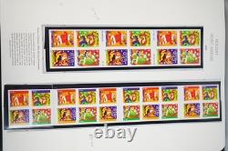 Collection de timbres de 2002-2005 des États-Unis comprenant 47 feuillets en livre dans un album White Ace. Valeur faciale : 250 $ +