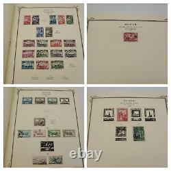 Collection de timbres de BELGIQUE de 1870 à 1982 principalement sur des pages d'album Scott.