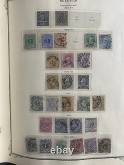 Collection de timbres de Belgique de 1849 dans un album Scott (photos dans la description)