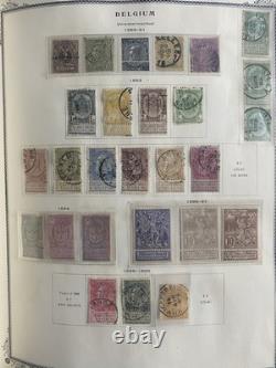 Collection de timbres de Belgique de 1849 dans un album Scott (photos dans la description)