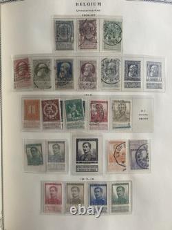 Collection de timbres de Belgique de 1849 dans un album Scott (photos dans la description)