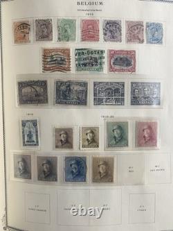 Collection de timbres de Belgique de 1849 dans un album Scott (photos dans la description)