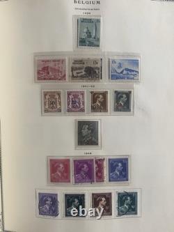 Collection de timbres de Belgique de 1849 dans un album Scott (photos dans la description)