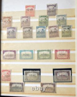 Collection de timbres de Fiume, neufs et usagés, dans un album