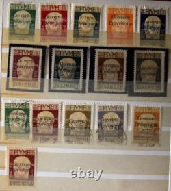 Collection de timbres de Fiume, neufs et usagés, dans un album