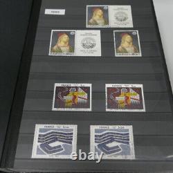 Collection de timbres de France 1980-1990 neufs et oblitérés dans 2 albums