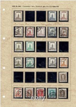 Collection de timbres de Manchukuo Partie 1 Émissions définitives sur 9 pages d'album Min et utilisé