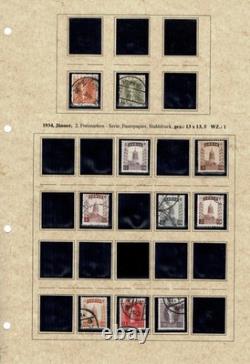 Collection de timbres de Manchukuo Partie 1 Émissions définitives sur 9 pages d'album Min et utilisé