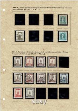 Collection de timbres de Manchukuo Partie 1 Émissions définitives sur 9 pages d'album Min et utilisé