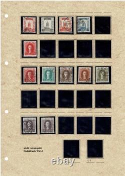 Collection de timbres de Manchukuo Partie 1 Émissions définitives sur 9 pages d'album Min et utilisé