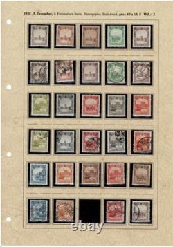 Collection de timbres de Manchukuo Partie 1 Émissions définitives sur 9 pages d'album Min et utilisé