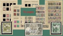 Collection de timbres de Manchukuo Partie 2 Commémoratifs et spéciaux sur 16 pages d'album