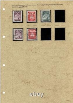 Collection de timbres de Manchukuo Partie 2 Commémoratifs et spéciaux sur 16 pages d'album